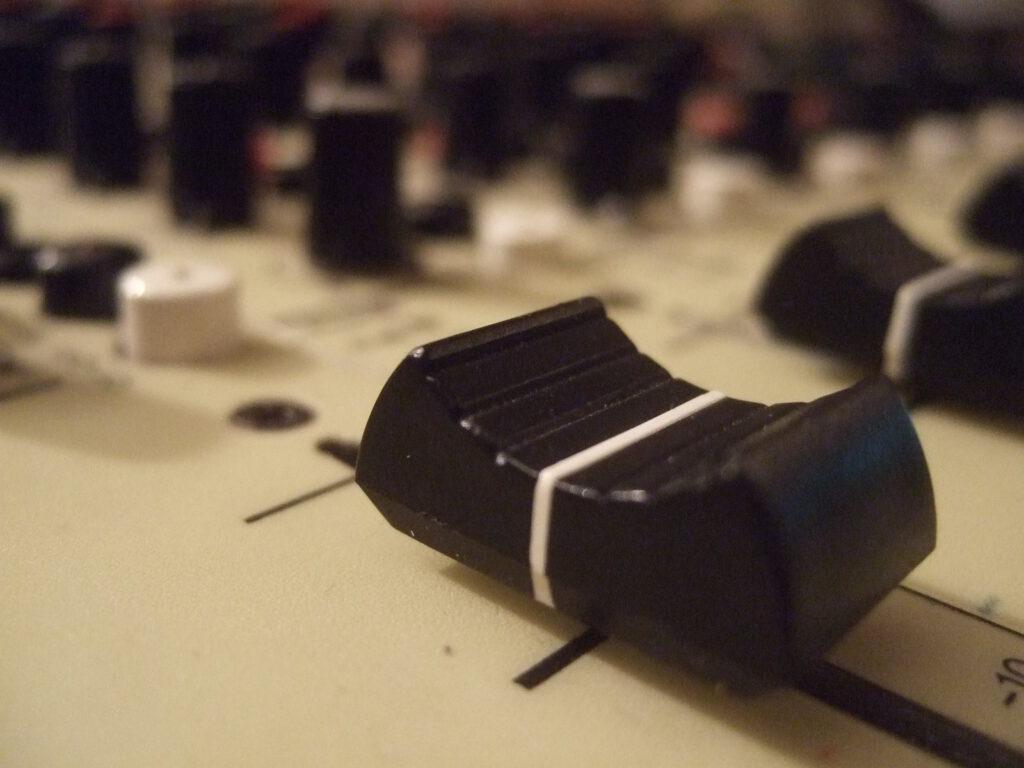 Mischpult Fader close up